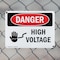 Signmission High Voltage Danger Sign, Plastic, 10in W x 7in L, 2PK OS-2PACK-DS-P-710-L-1326 - alternate 6